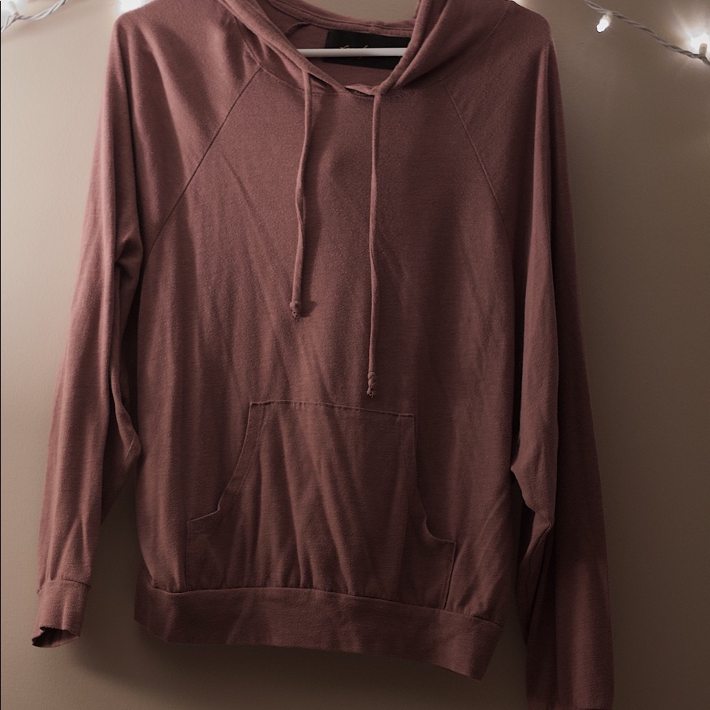 perfect rosewood color pullover hoodie